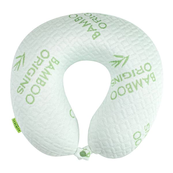 Pur Serenity Bamboo Origin Memory Foam Travel Neck Pillow - image 