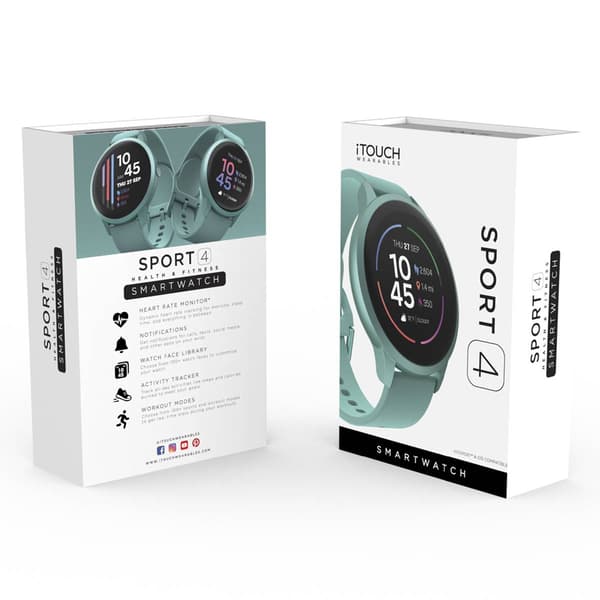 Womens iItouch Sport 4 Black Strap Fitness Tracker - TTP4R01-C02