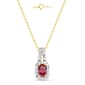 Gemstone Classics(tm) Created Ruby Lab Grown Diamond Pendant - image 1