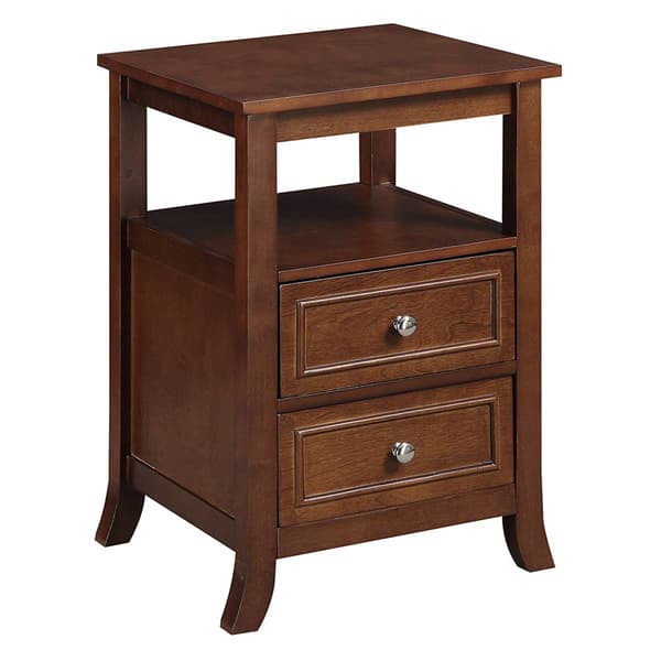 Convenience Concepts Melbourne 2 Drawer End Table w/ Shelf - image 
