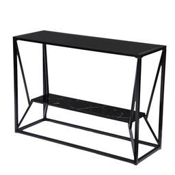 Southern Enterprises Argall Long Glass-Top Console Table