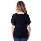 Womens 24/7 Comfort Apparel Knot Front V-Neck Blouse - image 2