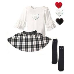Girls (7-16) Mi Amore Gigi Interchangeable Heart Top & Skirt Set