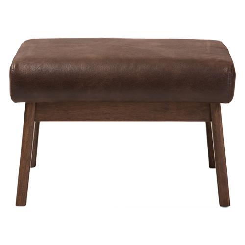 Baxton Studio Bianca Faux Leather Ottoman
