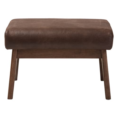 Baxton Studio Bianca Faux Leather Ottoman