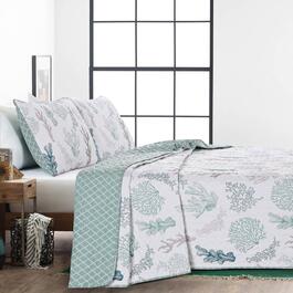 Videri Home Coral Collection Reversible Quilt Set