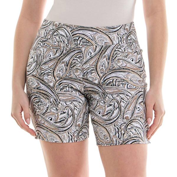 Womens Zac & Rachel Pull On Millennium Paisley Shorts - image 