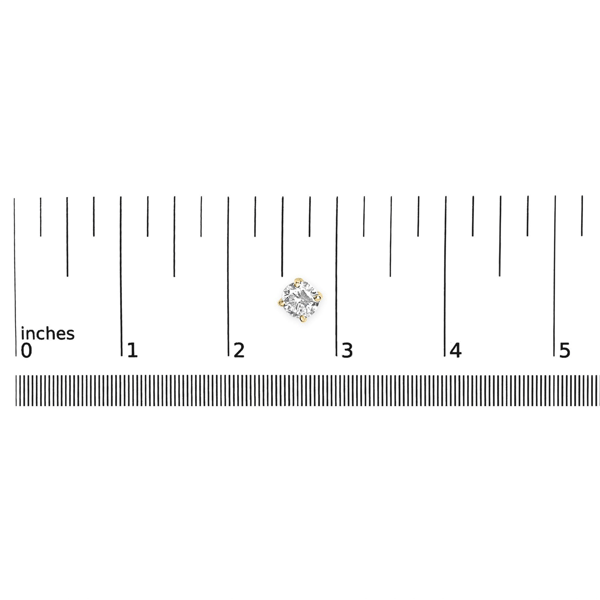 Haus of Brilliance Gold Lab Grown Diamond Solitaire Stud Earrings