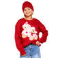 Girls (7-16) No Comment Fleece Lined Christmas Bear Sweatshirt - image 1