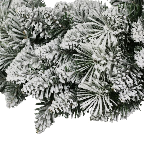Puleo International 24in. Flocked Spruce Wreath