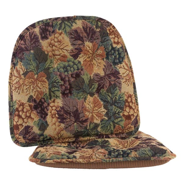 Klear Vu The Gripper(R) 2pc. Cabernet Tufted Chair Cushion Set