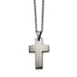 Mens Gentlemen's Classics&#40;tm&#41; Stainless Steel Brushed Cross Necklace - image 1