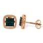 Radiant Rainbow™ Rose Gold 1/4ctw. Blue Diamond Stud Earrings - image 2