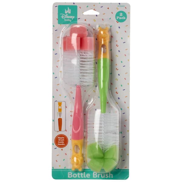 Disney Baby 2pk. Winnie the Pooh Bottle Brush - image 