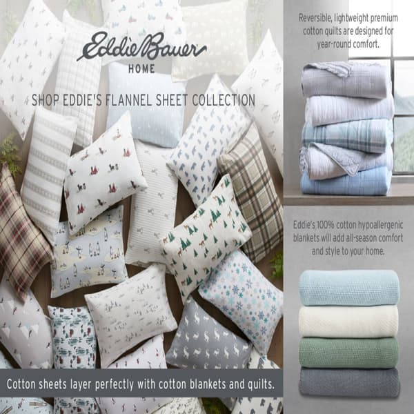 Eddie Bauer Tree Farm Cotton Flannel Sheet Set