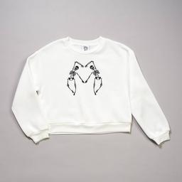 Girls (7-12) Jolie & Joy Long Sleeve Dancing Skeleton Crew Top