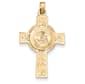 Gold Classics&#40;tm&#41; 14kt. Gold Cross St. Michael Medal Pendant - image 1