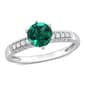 Gemstone Classics&#40;tm&#41; 10kt. White Gold Lab Created Emerald Ring - image 1