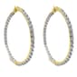 Accents by Gianni Argento Gold Plated Diamond Hoop Earrings - image 1