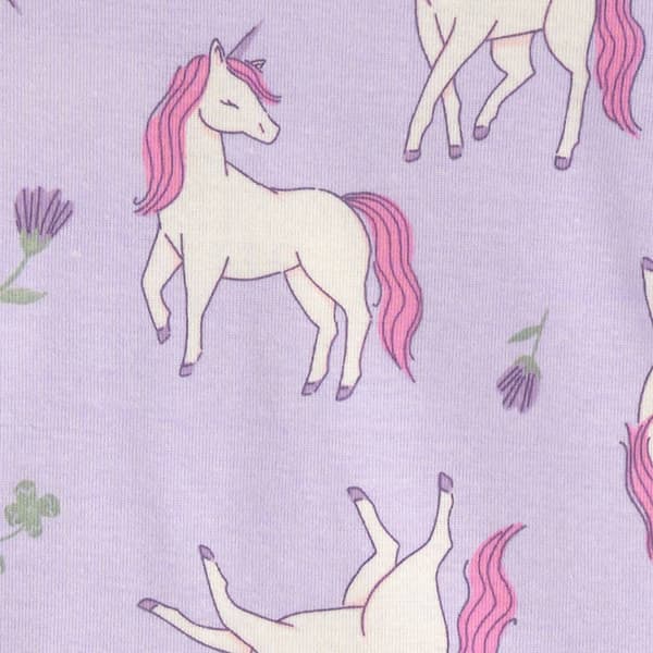 Toddler Girl Carter''s® 4Pc Unicorn/Floral Cotton Pj Set