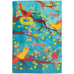 Northlight Seasonal Birds & Flowers Happy Spring Garden Flag