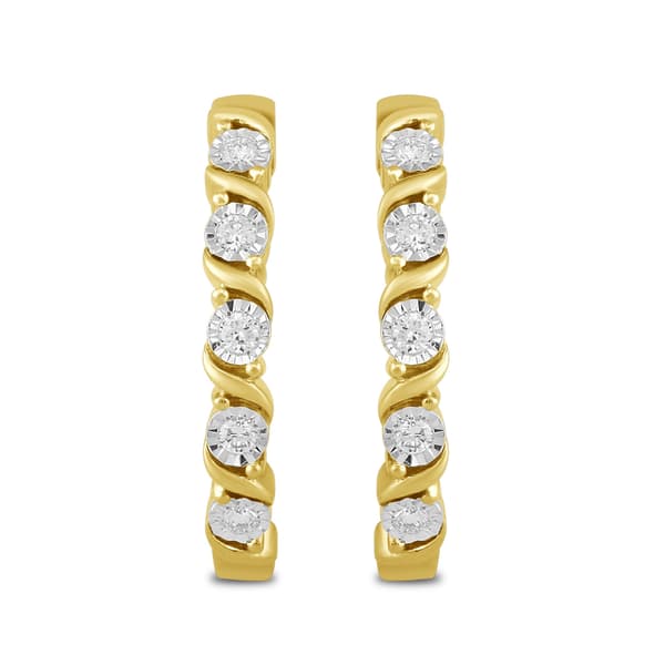 Nova Star(R) Gold over Sterling Silver Lab Grown Diamond Earrings - image 