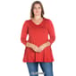 Plus Size 24/7 Comfort Apparel 3/4 Sleeve V-Neck Tunic - image 4