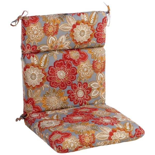 Jordan Manufacturing Floral High Back Cushion - Black/Taupe - image 