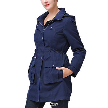 Womens BGSD Water-Resistant Hooded Zip-Out Anorak Jacket - Boscov's