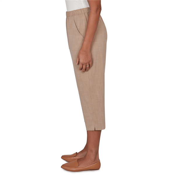 Womens Alfred Dunner Grand Bazaar Textured Pull On Capris