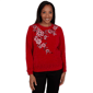 Womens Alfred Dunner Classics_F6 Embroidered Floral Textured Che - image 1