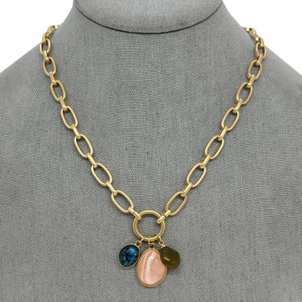 Ashley Cooper(tm) Gold-Tone & Multi-Colored Pendant Necklace - image 