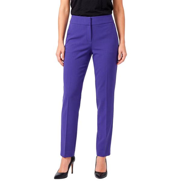Womens Kasper Ava Solid Straight Leg Crepe Dress Pants
