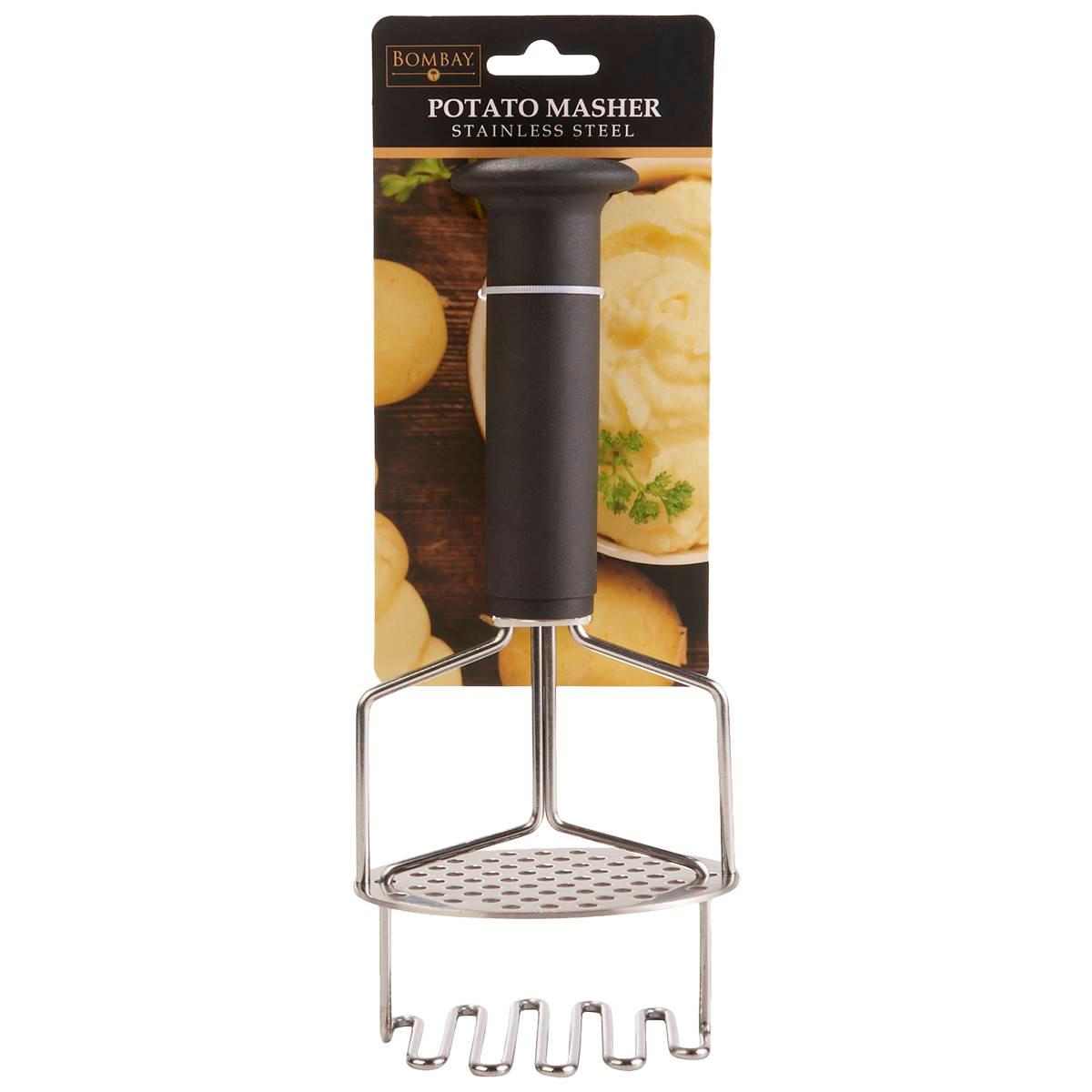 Bombay Stainless Steel Potato Masher with Soft Grip Handle,New Products : American Fashion Style Bags On Sale