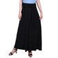 Petite NY Collection Solid Black Tie Waist Long Skirt - image 1