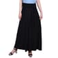 Petite NY Collection Solid Black Tie Waist Long Skirt - image 1