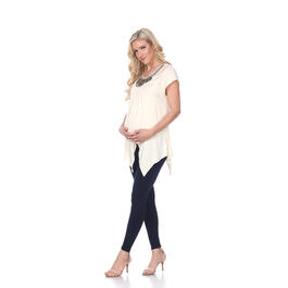 Womens White Mark Myla Embellished Tunic Maternity Top