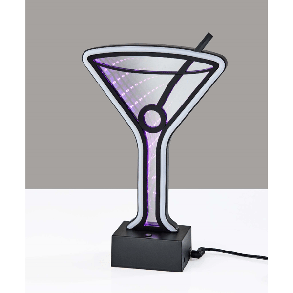Simplee Adesso Infinity Neon Martini Glass Table/Wall Lamp