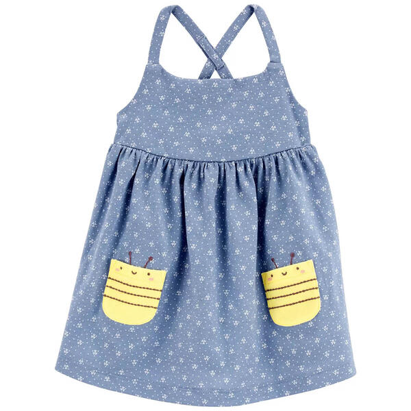 Baby Girl &#40;NB-24M&#41; Carters&#40;R&#41; Polka Dot Bee Pockets Dress Set - image 