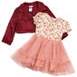 Toddler Girl Little Lass(R) Floral Tulle Dress w/ Faux Suede Jacket - image 1