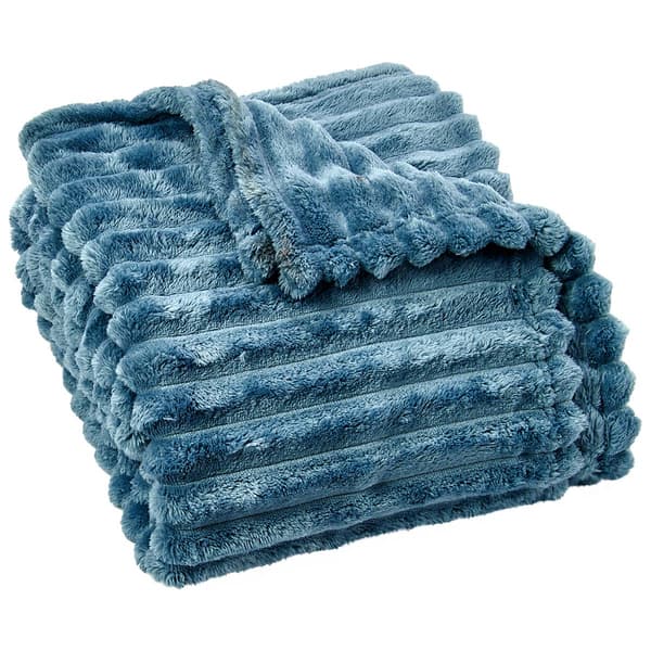 Kathy Ireland Corduroy Velvet Throw