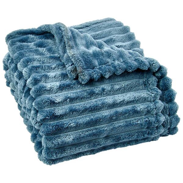 Kathy Ireland Corduroy Velvet Throw - image 