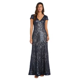 Womens R&M Richards Sleeveless Sequined Column Evening Gown - Boscov's