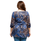 Plus Size 24/7 Comfort Apparel Blue Animal Print Tunic Top - image 3