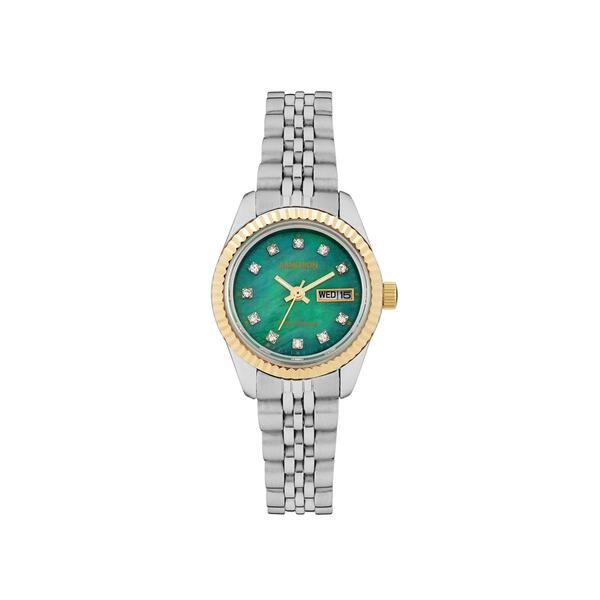 Womens Armitron&#40;R&#41; Mother Of Pearl Watch - 75/2475GMTT - image 