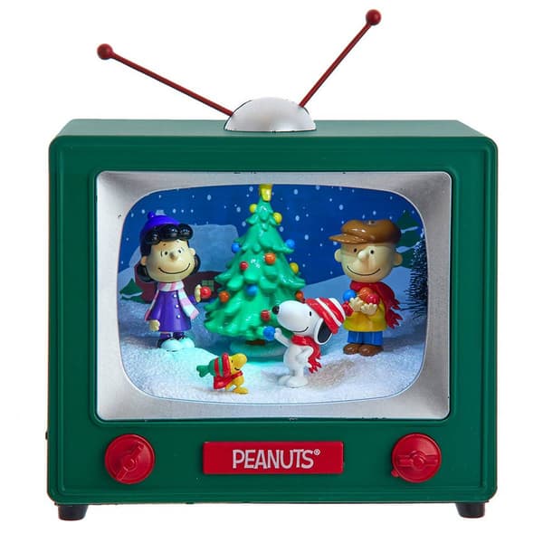 Kurt S. Adler Peanuts(c) Outdoor Scene Musical TV Table Piece