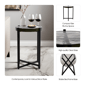 Sagebrook Home Modern Black Round Glass Accent Table - image 8