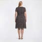 Plus Size MSK Short Sleeve Ditsy Floral Pintuck A-Line Dress - image 2