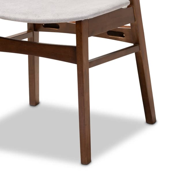 Baxton Studio Paras Light Grey/Walnut Brown Wood 5pc. Dining Set
