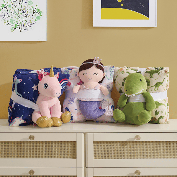 Olivia & Finn 3pc. Mermaid Throw and Decorative Pillow Set
